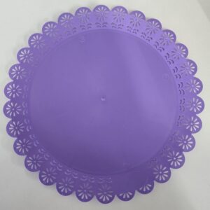 prato rendado plÁstico lilÁs 35cm novapack 10098