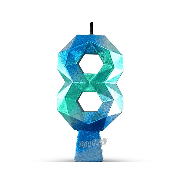 vela diamond verde com azul n8 10156