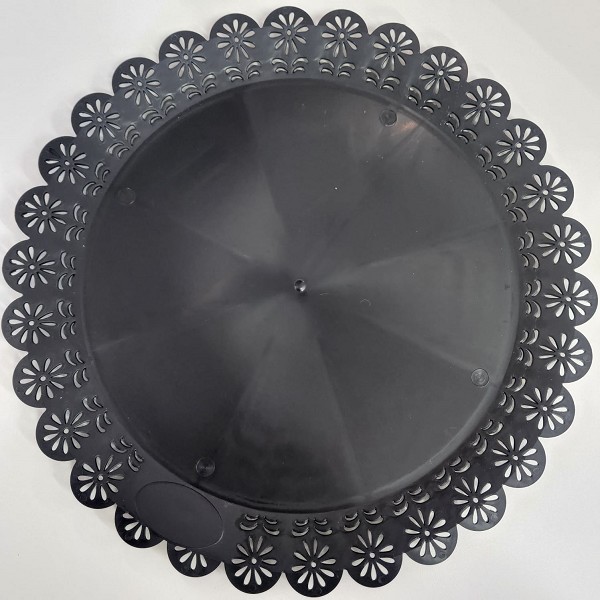 prato rendado plÁstico preto 27cm novapack 10099