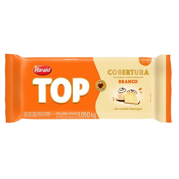 cobertura top barra branca 1,01kg harald 11572