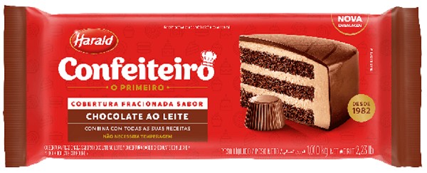 cobertura confeiteiro barra ao leite 1,01kg 11568