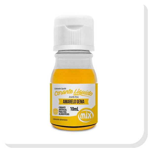 corante lÍquido amarelo gema 10ml 3740