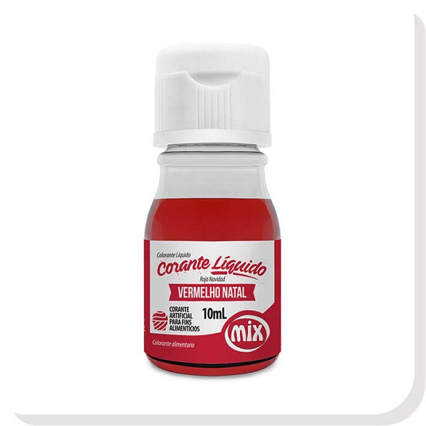 corante lÍquido vermelho natal 10ml 3749
