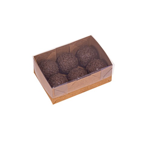 caixa essencial kraft para 6 doces 10,5x7x4cm ideia cÓd.5043 12669