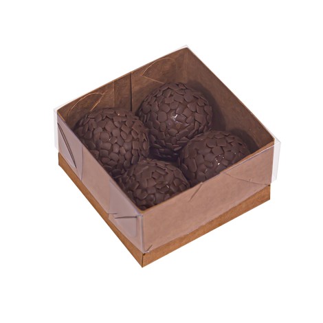 caixa essencial kraft para 4 doces 7x7x4cm ideia cÓd.5042 12668
