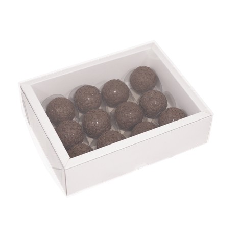 caixa moldura para 12 doces branca 12x6x5cm ideia cÓd.4633 12675