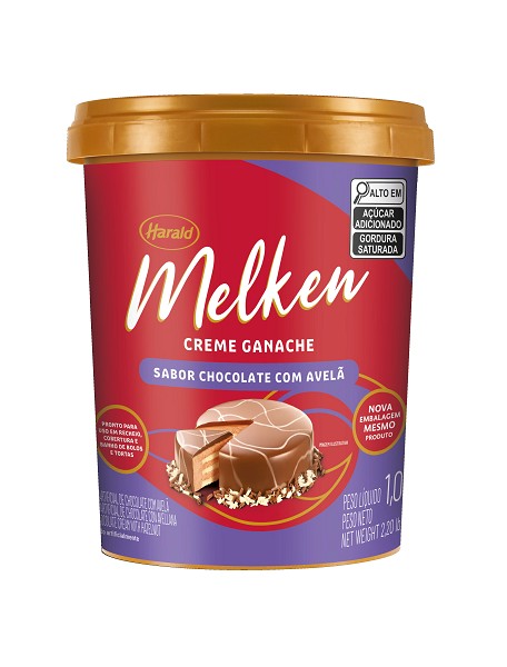 ganache melken sabor chocolate com avelà 1kg 13336