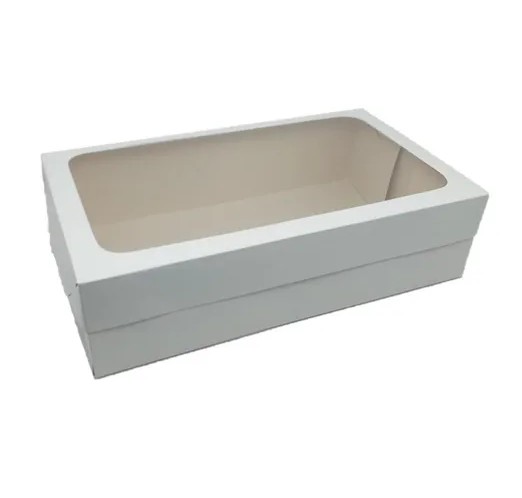 caixa branca com visor 060 21x15x3,5cm pacbox 12760