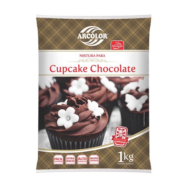 mistura p/ cupcake chocolate 1kg arcolor 4153