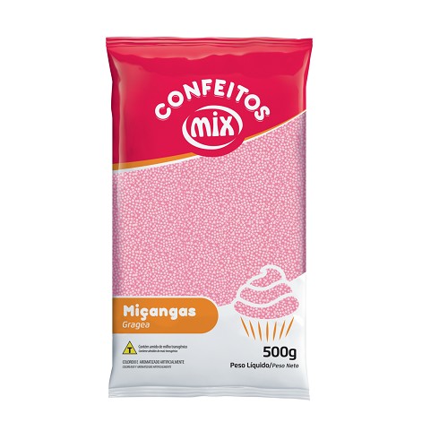 miÇanga colorida rosa bebÊ 500g mix 9066