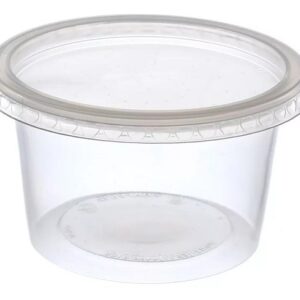 kit pote com tampa 250ml pp transparente c/20un kopus 3816