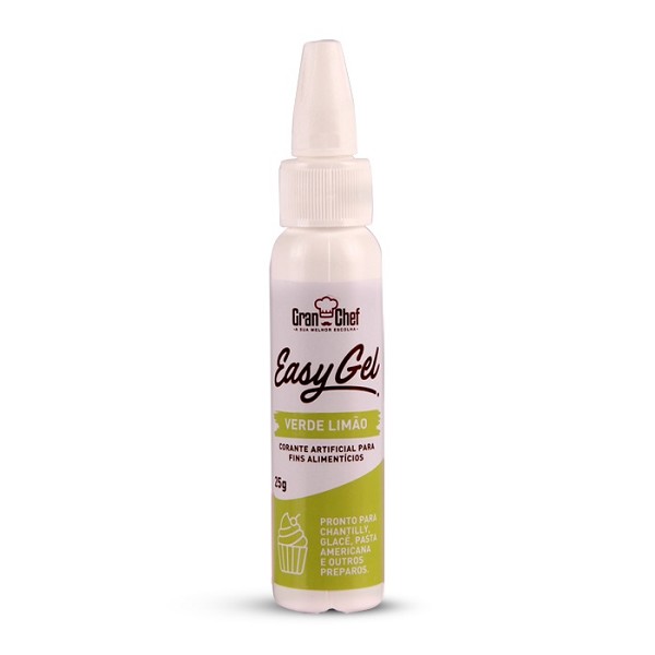 corante easy gel verde limÃo 25g gran chef 5332