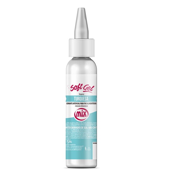 corante softgel turquesa 60g mix 9257