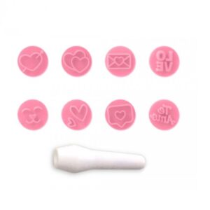 kit mini carimbos amor rosa bebÊ c/9 peÇas 9115