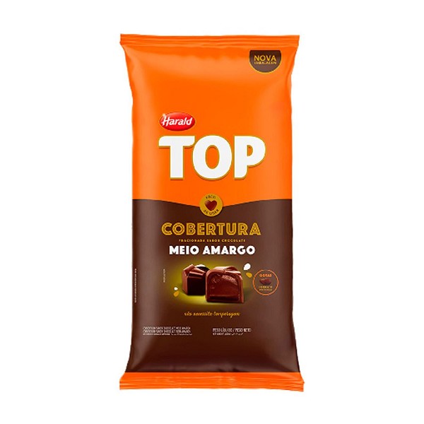 cobertura top gotas meio amarga 2,05kg harald 9515