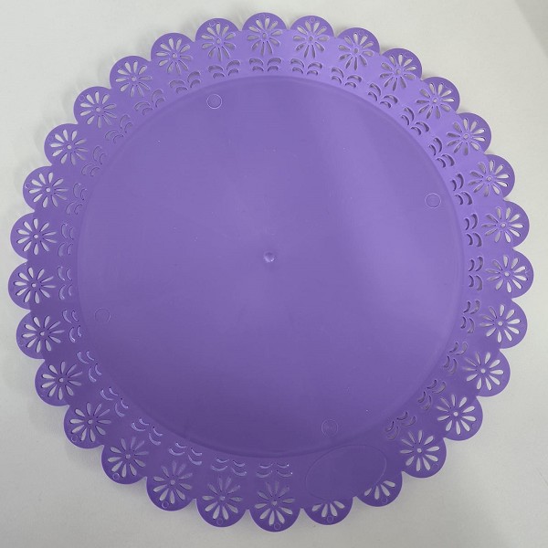 prato rendado plÁstico lilÁs 31cm novapack 10097
