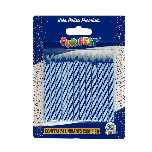vela palito premium azul 10162