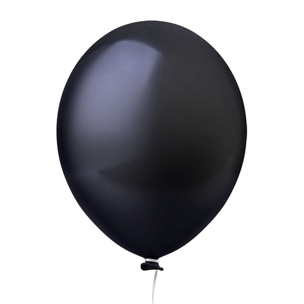 balÃo redondo 9 liso preto c/50un happy day 10222