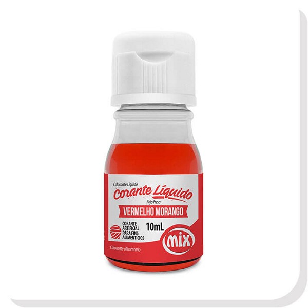 corante lÍquido vermelho morango 10ml 3748