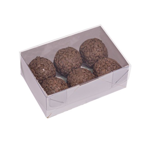 caixa essencial branca para 6 doces 10,5x7x4cm ideia cÓd.5053 12664