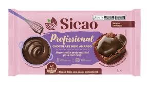 chocolate sicao profissional meio amargo bloco 2,1kg 13135