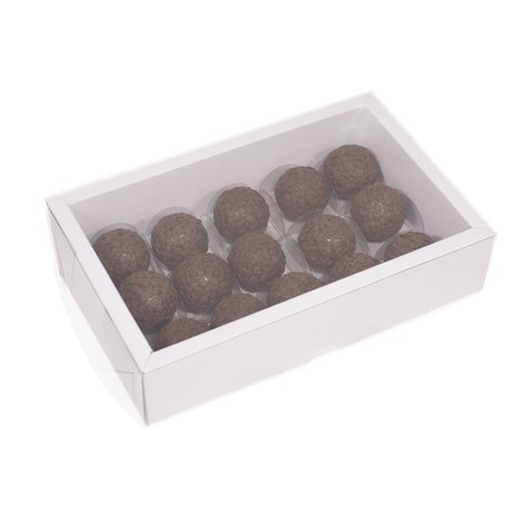 caixa moldura para 15 doces branca 12x20x5cm ideia cÓd.4634 12676