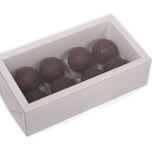 caixa moldura para 8 doces branca 16x8x5cm ideia cÓd.4630 12682