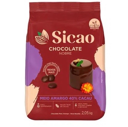 chocolate sicao gotas meio amargo 40% 2,05kg 9977