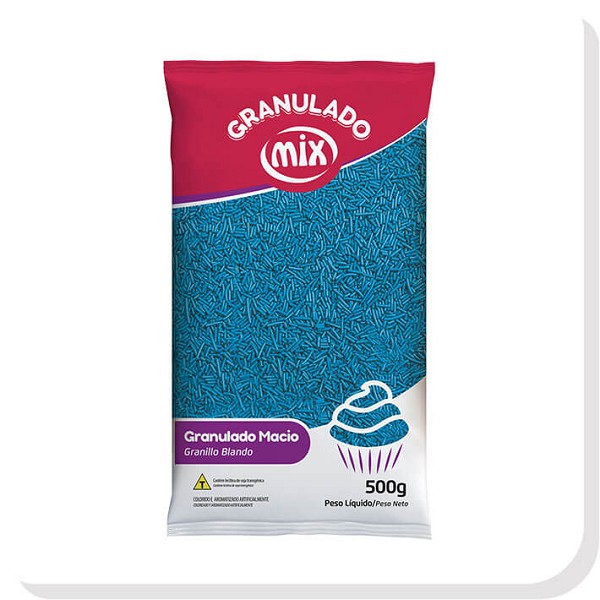 granulado colorido macio azul 500g mix 4191