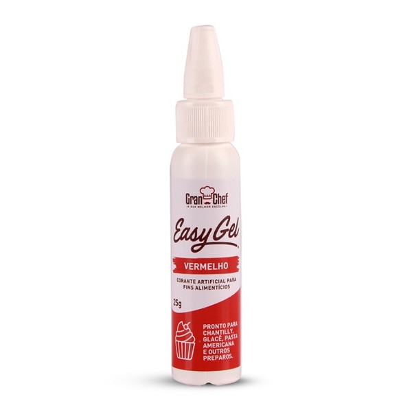 corante easy gel vermelho 25g gran chef 5333