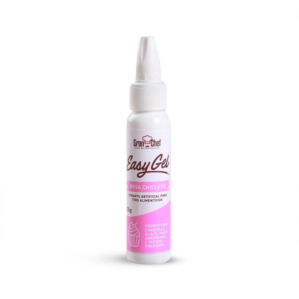 corante easy gel rosa chiclete 25g gran chef 5330
