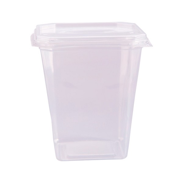 kit pote quadrado 350ml c/ tampa c/20un prafesta 7320