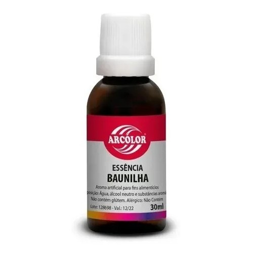 essÊncia alimentÍcia sabor baunilha 30ml arcolor 10528