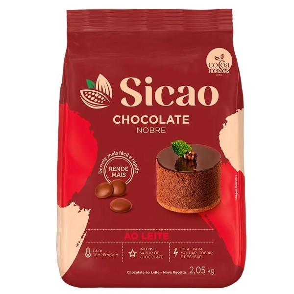 chocolate sicao gotas ao leite 2,05kg 9974