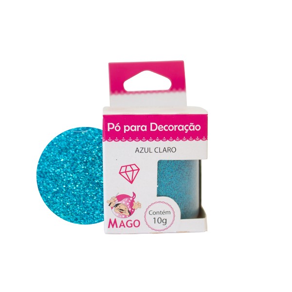 glitter para decoraÇÃo azul claro 10g mago 8856