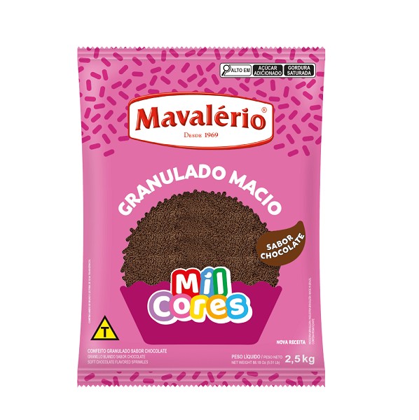 granulado macio sabor chocolate 2,5kg mavalÉrio 13440