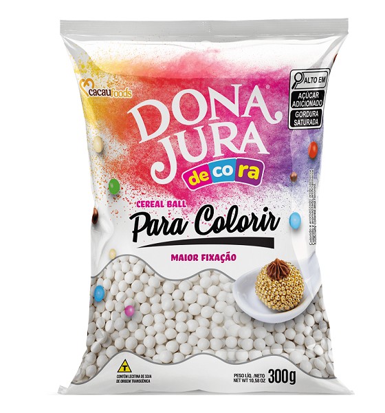 cereal mini ball branco para colorir 300g 12994