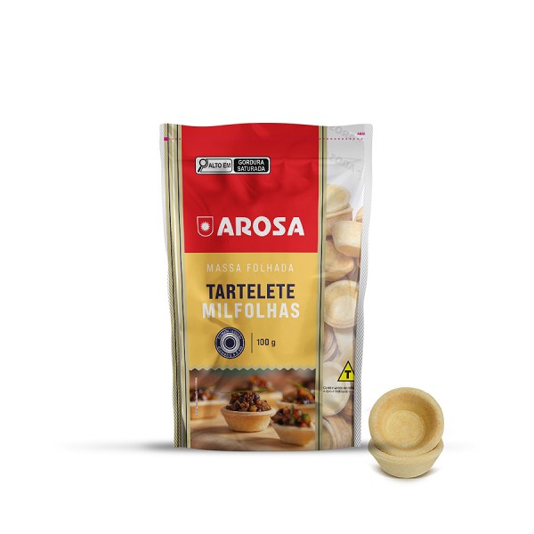 tartelete milfolhas 4,5cm c/25un arosa 13380