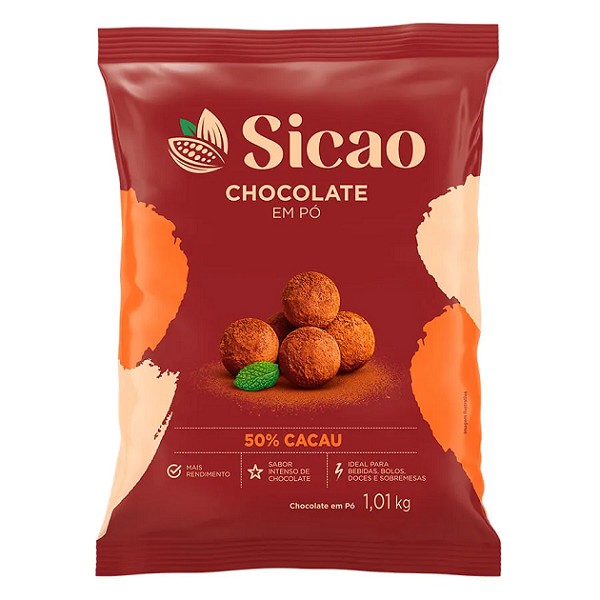 chocolate em pÓ 50% cacau 1,010kg sicao 11785