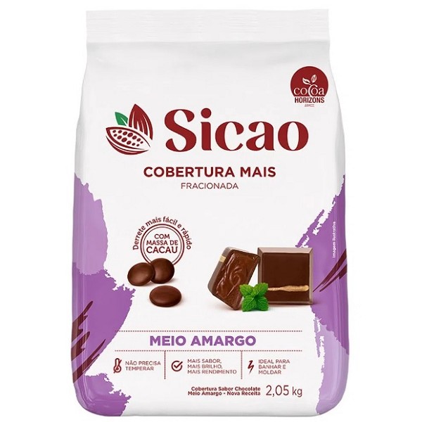cobertura sicao mais gotas meio amargo 2,05kg 9984