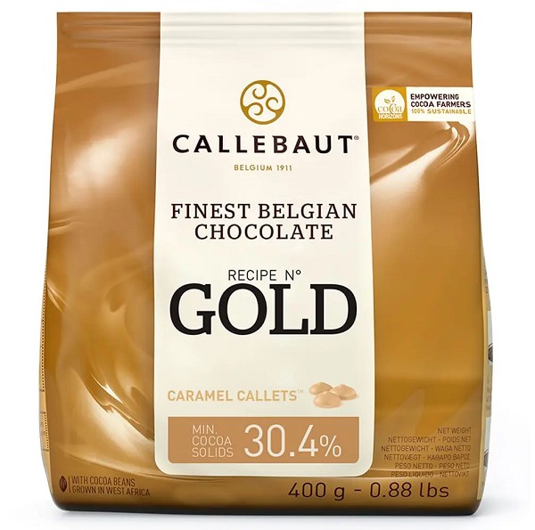 chocolate callebaut gotas gold (caramelo) 30,4% 400g 12607