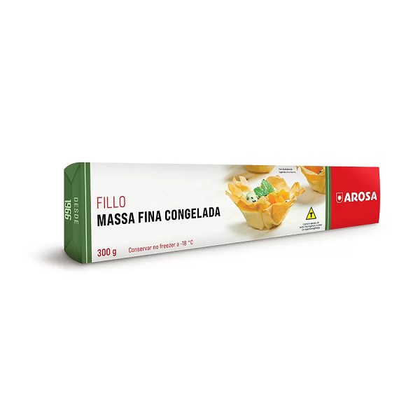 massa fillo congelada 25x340cm 300g arosa 13448